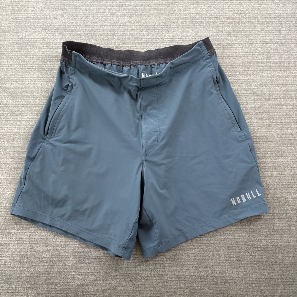 NOBULL Shorts Mens M Blue 7" Inseam Athletic Running Quick Dry Stretch Training